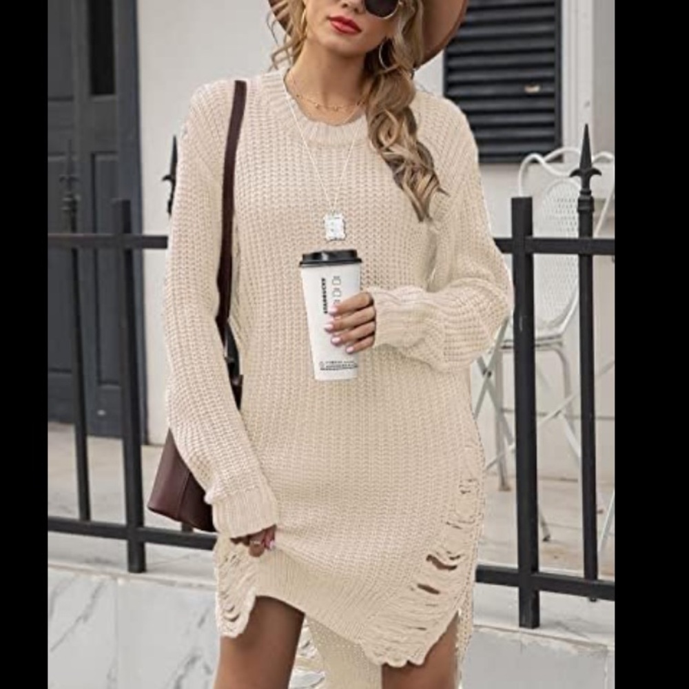 Distressed Knit Sweater